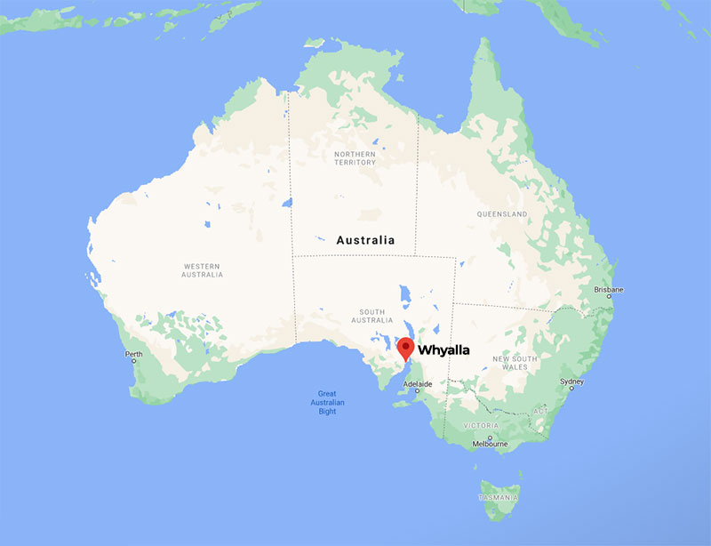 Map Of Whyalla South Australia - Tybie Iolanthe