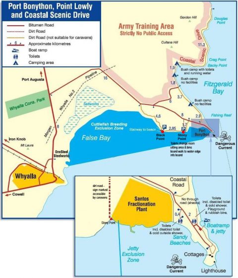 Whyalla Cuttlefish Diving Map | Whyalla Diving Services